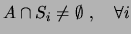 $ A\cap S_i \ne \emptyset  , \quad \forall i$