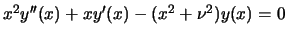 $ x^2 y''(x) + x y'(x) - (x^2 + \nu^2)y(x) = 0$