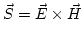 $ \vec{S}=\vec{E}\times\vec{H}$